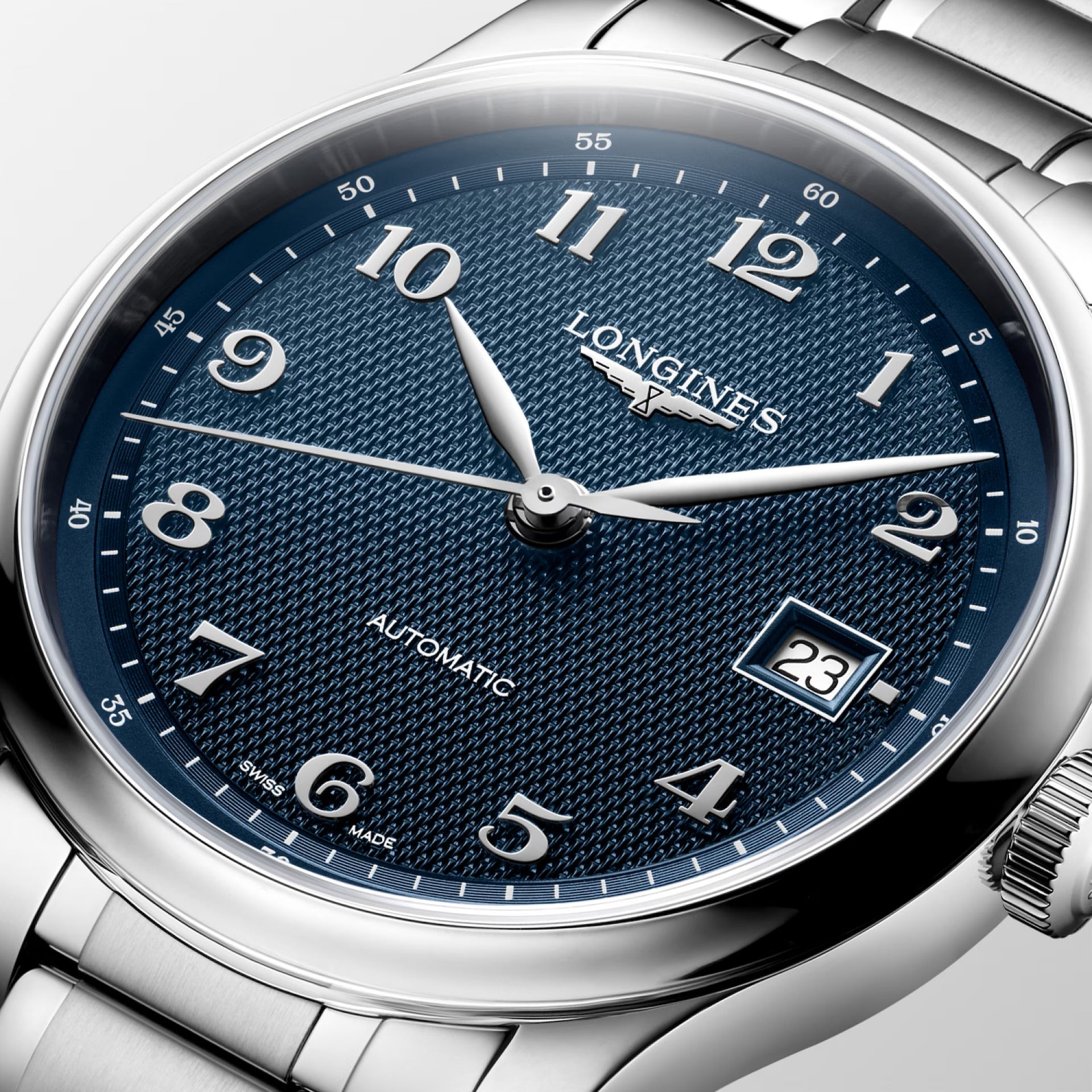 Orologio Longines MASTER COLLECTION, automatico quadrante blu "barleycorn", 39mm - L29494936