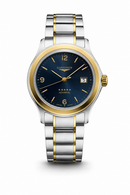 Orologio Longines Admiral — Quadrante Blu Sunburst, quarzo e bicolore, 36mm — NOS - L31045