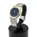 Orologio Longines Admiral — Quadrante Blu Sunburst, quarzo e bicolore, 36mm — NOS - L31045