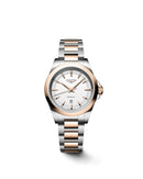 OROLOGIO LONGINES CONQUEST, quarzo bicolore e quadrante bianco, 30mm - L33503187