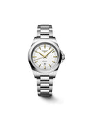 OROLOGIO LONGINES CONQUEST, quarzo quadrante bianco e lancette dorate, 30mm - L33504126