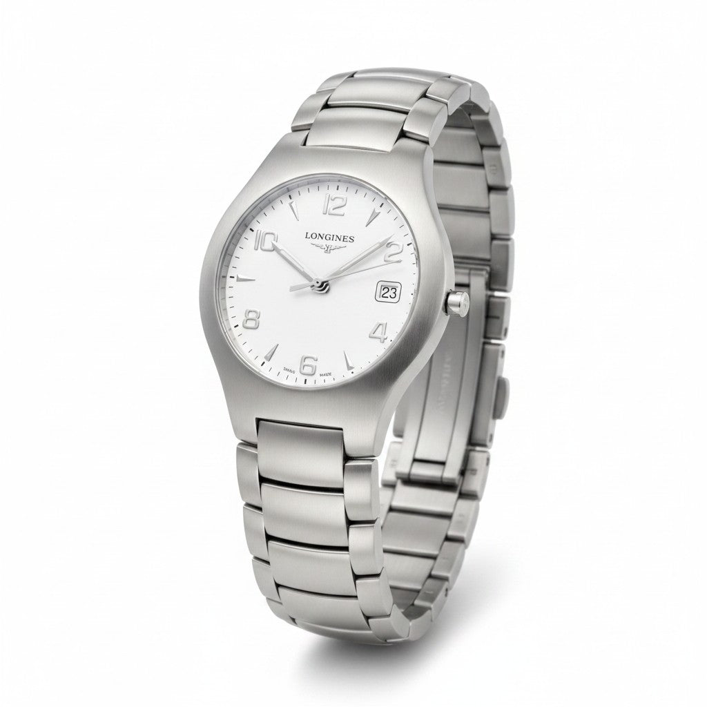 Orologio Longines Conquest anni 2000, Quarzo quadrante bianco, 36mm - L36174766
