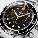 LONGINES SPIRIT PILOT FLYBACK Uhr, schwarzes Zifferblatt, Handaufzug und Keramiklünette, 39,50 mm – L37214536