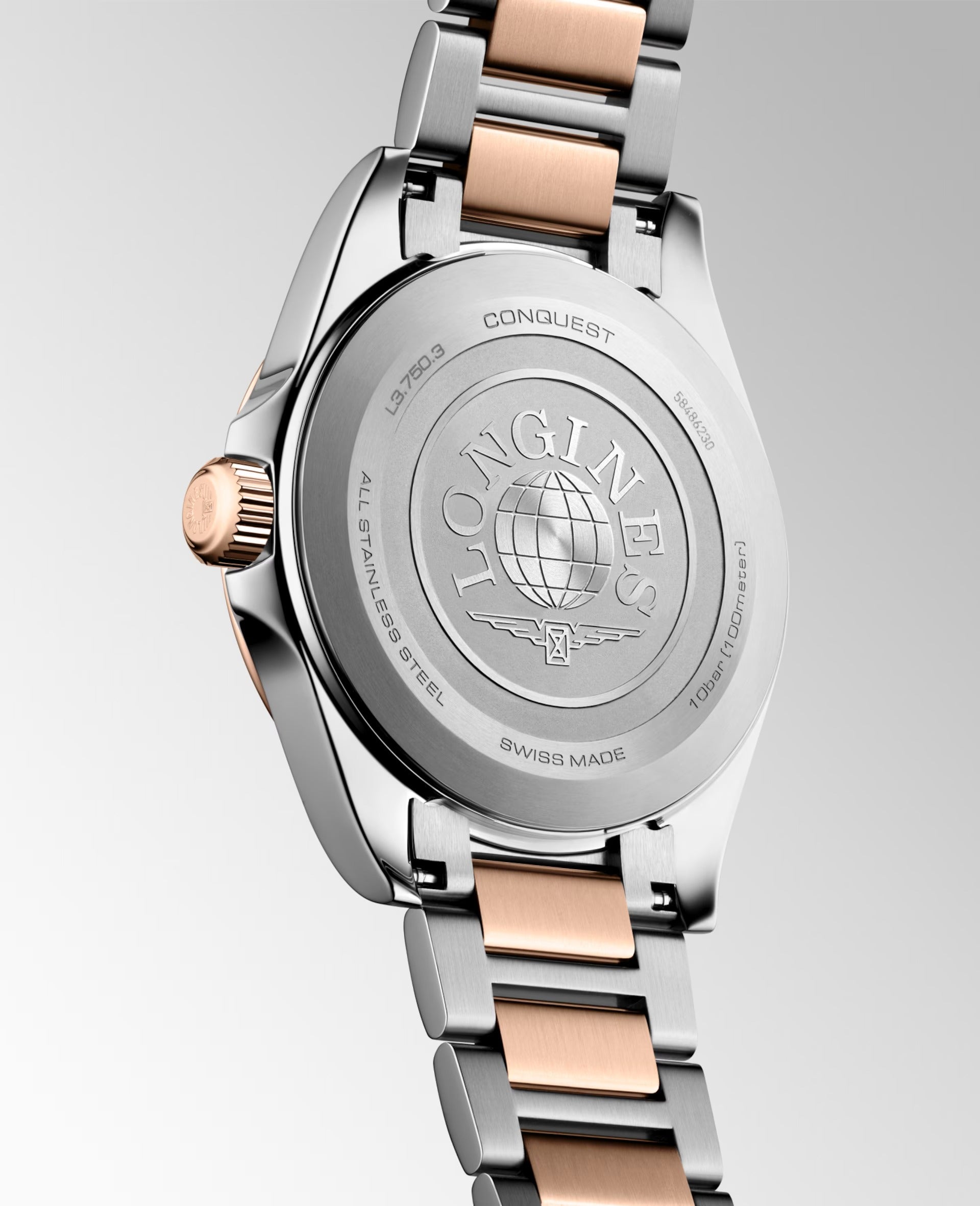 OROLOGIO LONGINES CONQUEST, al quarzo bicolore quadrante blu, 38mm - L37503987
