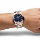 OROLOGIO LONGINES CONQUEST, al quarzo bicolore quadrante blu, 38mm - L37503987