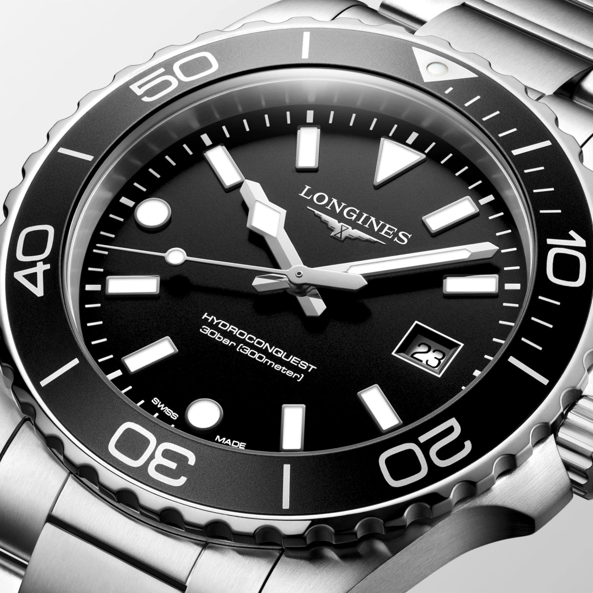 Orologio Longines Hydrocoqnuest, quarzo quadrante nero, 42mm - L37694566