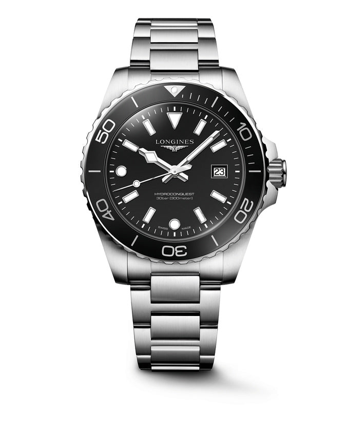 Orologio Longines Hydrocoqnuest, quarzo quadrante nero, 42mm - L37694566