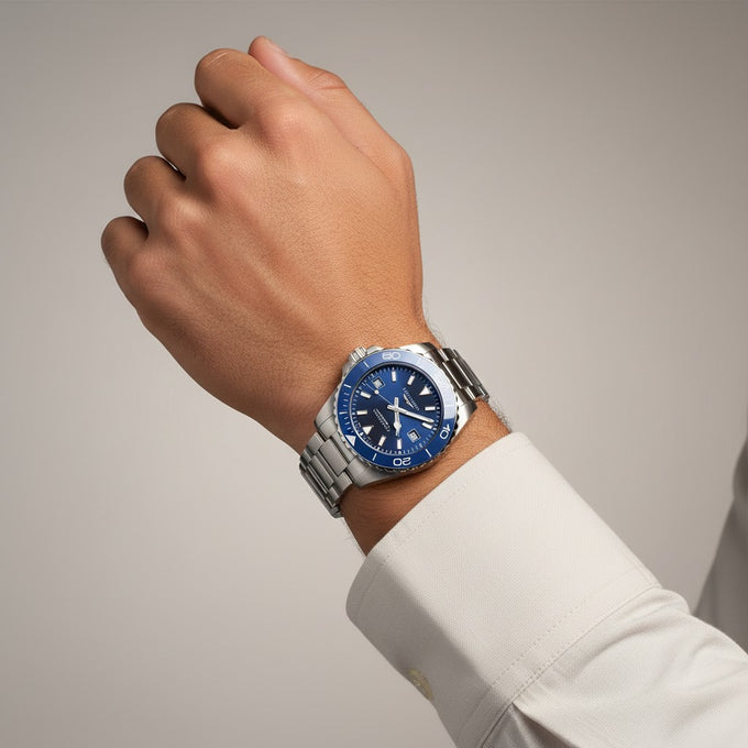 Orologio Longines Hydrocoqnuest, quarzo quadrante blu, 42mm - L37694966