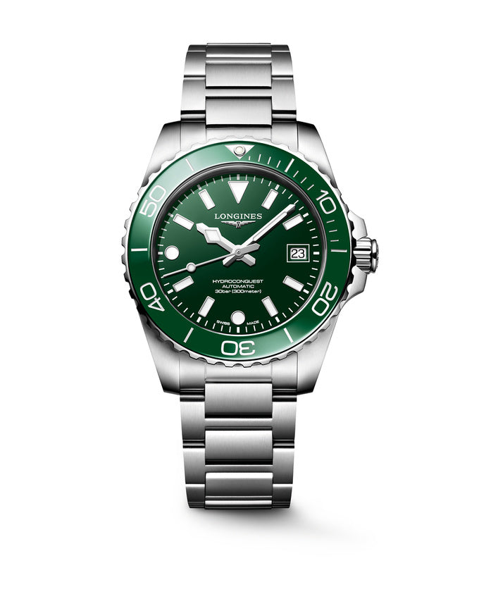 OROLOGIO LONGINES HYDROCONQUEST, AUTOMATICO QUADRANTE VERDE, 39mm - L37794066