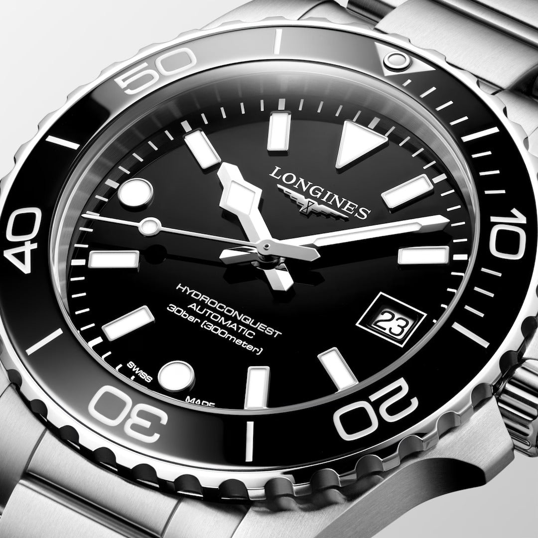OROLOGIO LONGINES HYDROCONQUEST, AUTOMATICO QUADRANTE nero, 39mm - L37794566