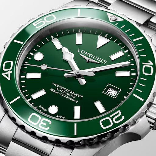 OROLOGIO LONGINES HYDROCONQUEST, Movimento automatico, quadrante verde, 42mm - L37884066