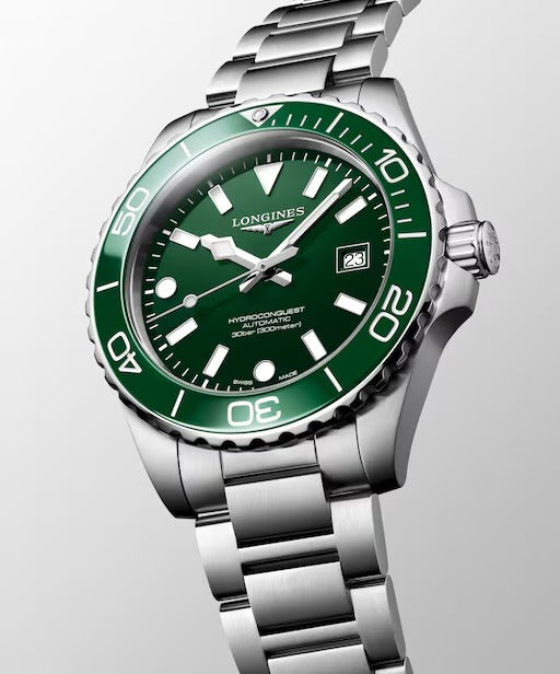 OROLOGIO LONGINES HYDROCONQUEST, Movimento automatico, quadrante verde, 42mm - L37884066