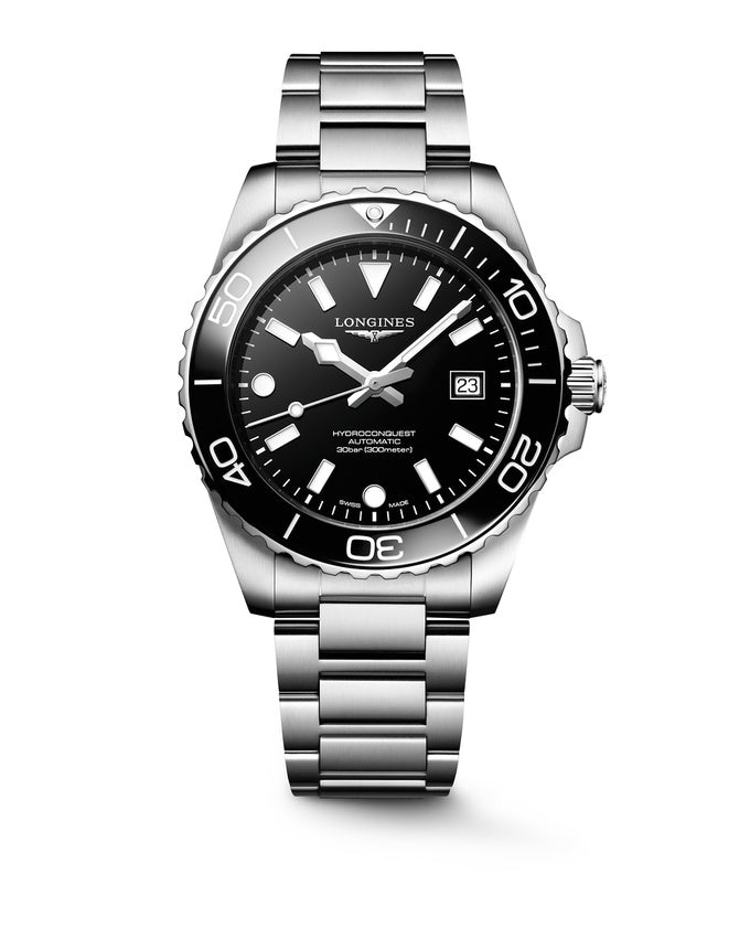 OROLOGIO LONGINES HYDROCONQUEST, AUTOMATICO QUADRANTE NERO, 42mm - L37884566