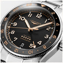 LONGINES SPIRIT ZULU TIME, quadrante nero, 39mm - L38024506