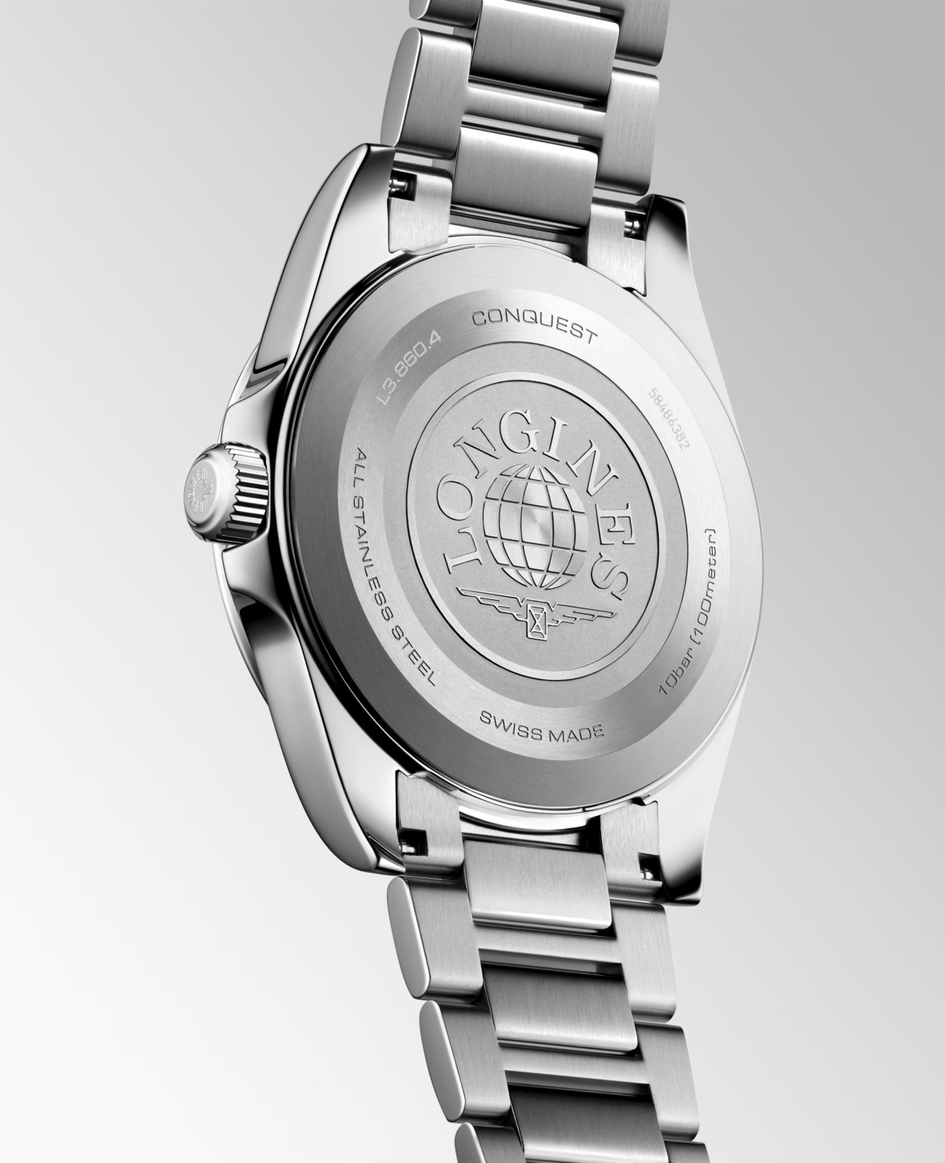 OROLOGIO LONGINES CONQUEST, al quarzo quadrante nero, 41mm - L38604526