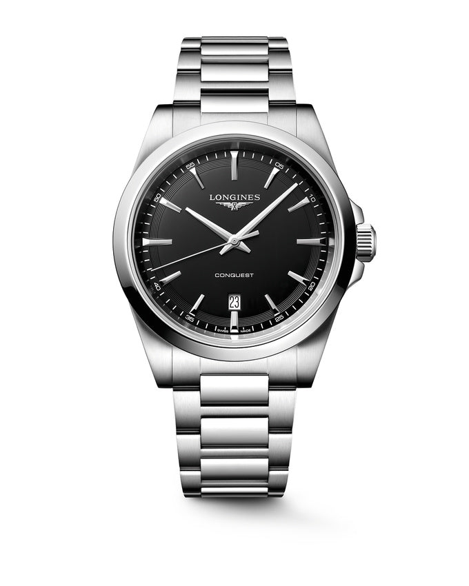 OROLOGIO LONGINES CONQUEST, al quarzo quadrante nero, 41mm - L38604526