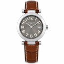 Orologio Longines Evidenza, Unisex quarzo, cinturino in pelle marrone e quadrante grigio, 35mm - L55054732