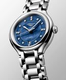 Orologio Longines PRIMALUNA, automatico quadrante Madreperla blu luminoso e indici diamnatati, 30mm - L81234976