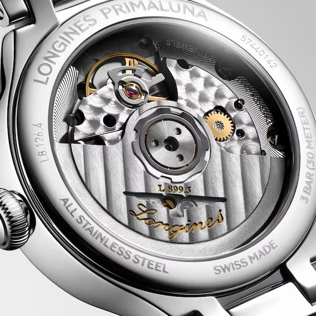 LONGINES PRIMALUNA MOONPHASE, quadrante silver, 34mm - L81264712