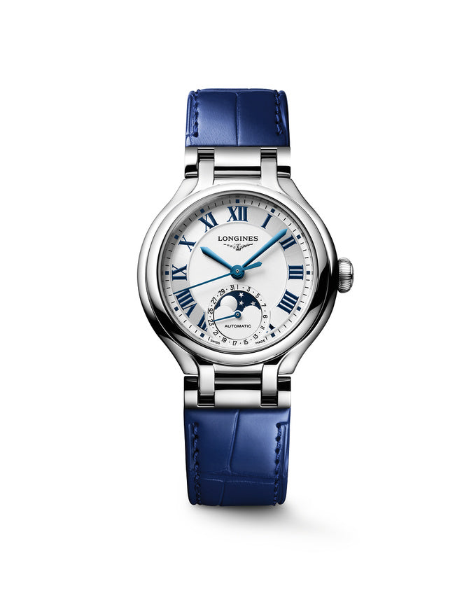 LONGINES PRIMALUNA MOONPHASE, quadrante silver, 34mm - L81264712