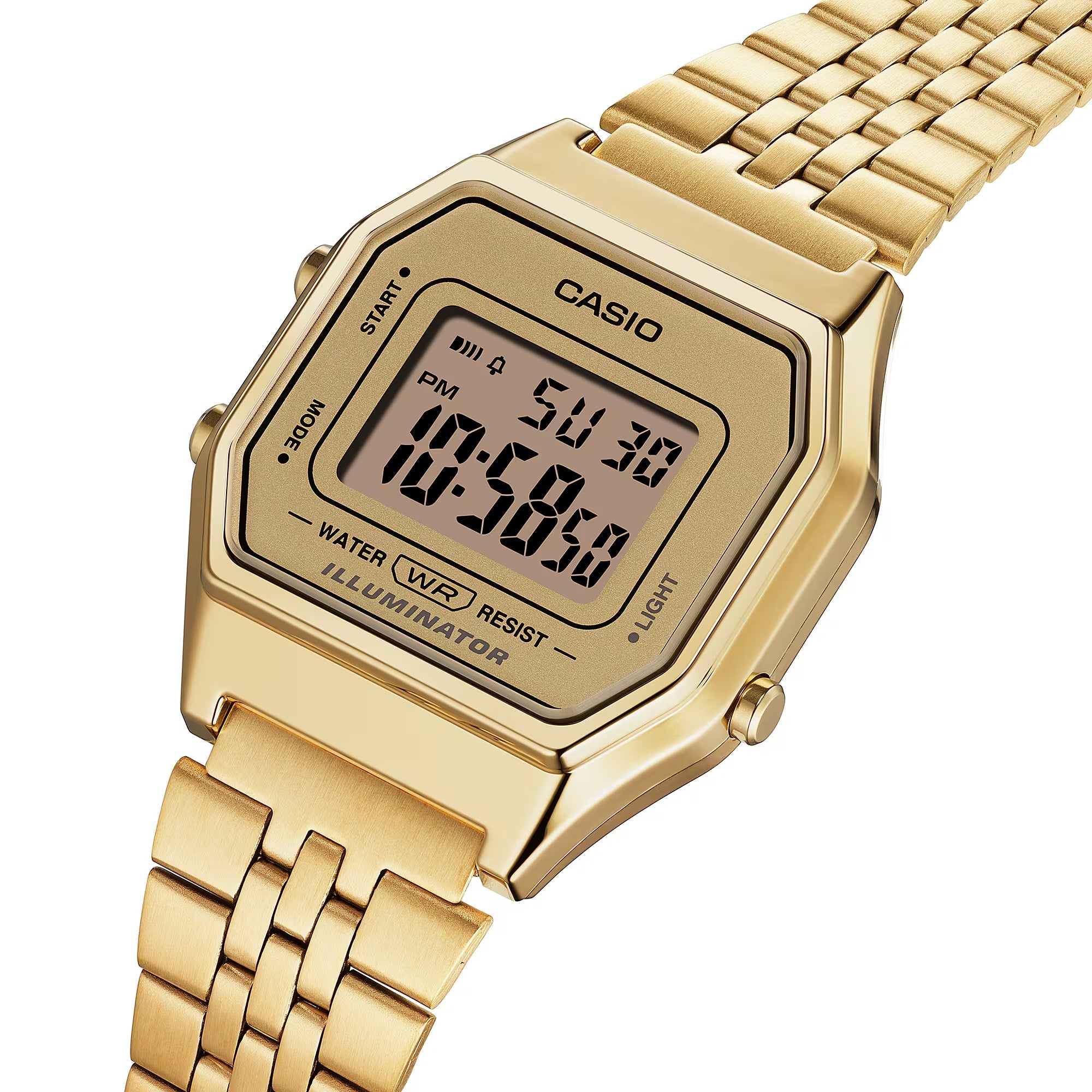 Casio Vintage Iconic Collection Uhr, ganz aus Gold, 28,6 mm – LA680WEGA-9ER
