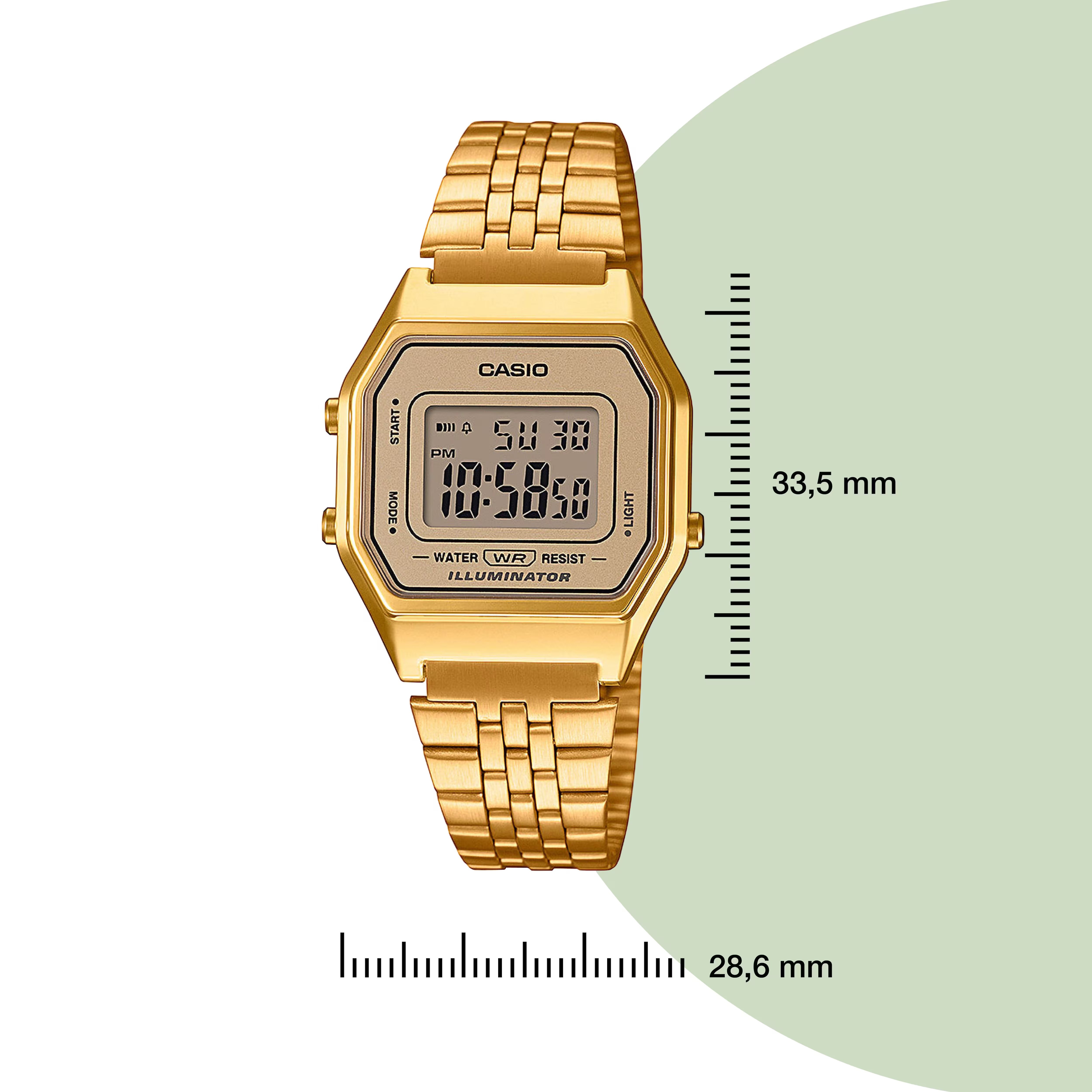 Casio Vintage Iconic Collection Uhr, ganz aus Gold, 28,6 mm – LA680WEGA-9ER