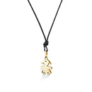 GIRL'S I DIAMANTINI PENDANT IN YELLOW GOLD WITH HEART IN PAVÉ OF DIAMONDS - LBB062