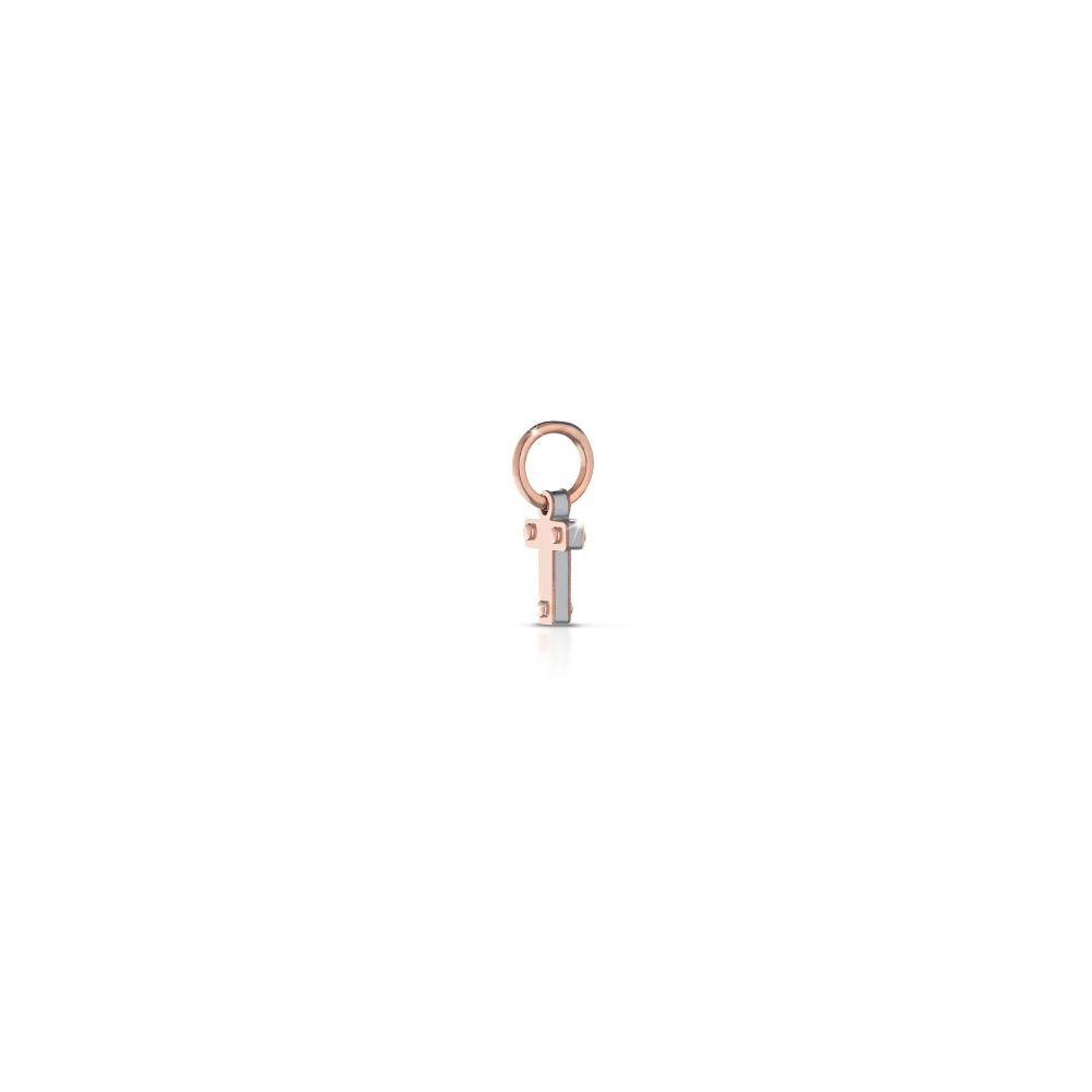 Le Bebè Charm in Rose Gold and Silver with Letter T - Lock Your Love - LBB170-T