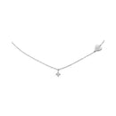 Collana Per Sempre in oro bianco e diamante da 0,07 ct con sagoma bimba incisa - LBB261