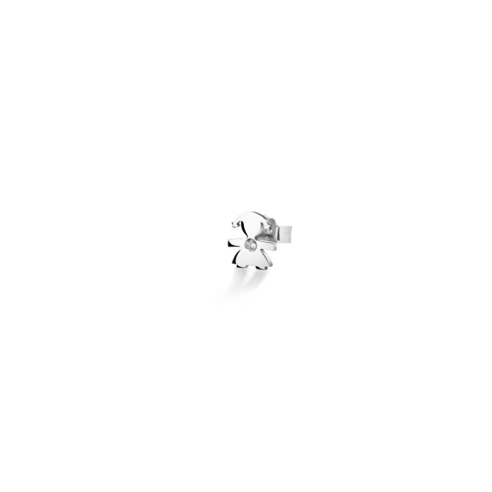 LE BRICIOLE - BOUCLE D'OREILLE FILLE OR BLANC ET DIAMANT - LBB310