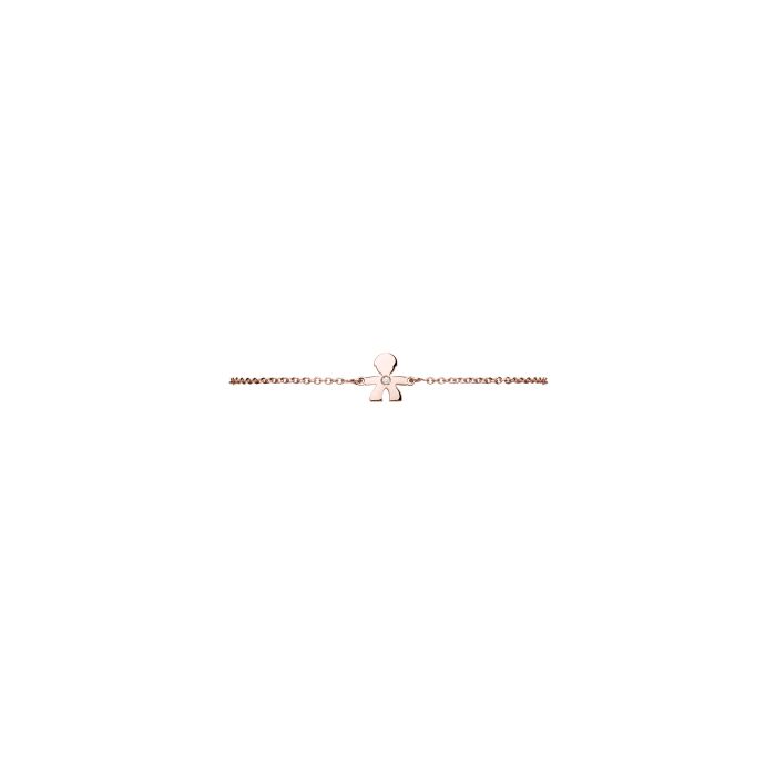 LE BRICIOLE - BRACELET ENFANT OR ROSE ET DIAMANTS - LBB325