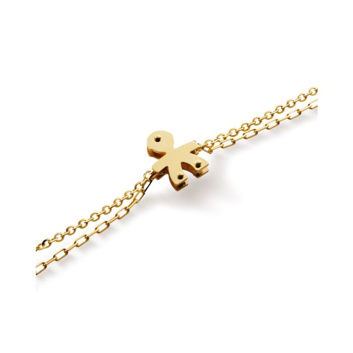 I MINI - BRACCIALE BIMBO ORO GIALLO E DIAMANTINO - LBB520