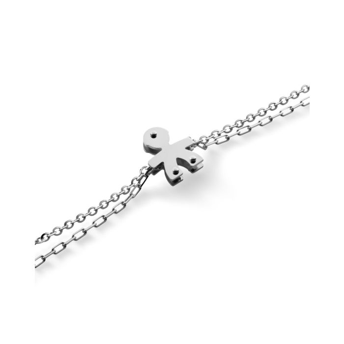 I MINI - WHITE GOLD AND DIAMOND CHILD BRACELET - LBB521