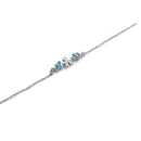LES BONBONS BRACELET WITH CHILD SHAPE, IN WHITE GOLD WITH TOPAZES, AQUAMARINE AND DIAMOND - LBB856