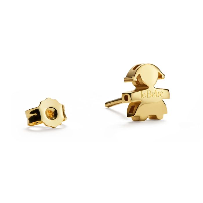 Mono Orecchino Le Bebè I Tesorini con sagoma bimba in oro giallo 18kt - LBB949
