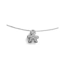 I TESORINI PENDANT WITH CHILD SHAPE IN WHITE GOLD AND DIAMONDS - LBB950