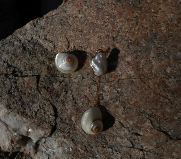ORECCHINI argento LUCEDEIMIEIOCCHI, Collezione Seychelles, Natica mop e Perla - LDMO 542