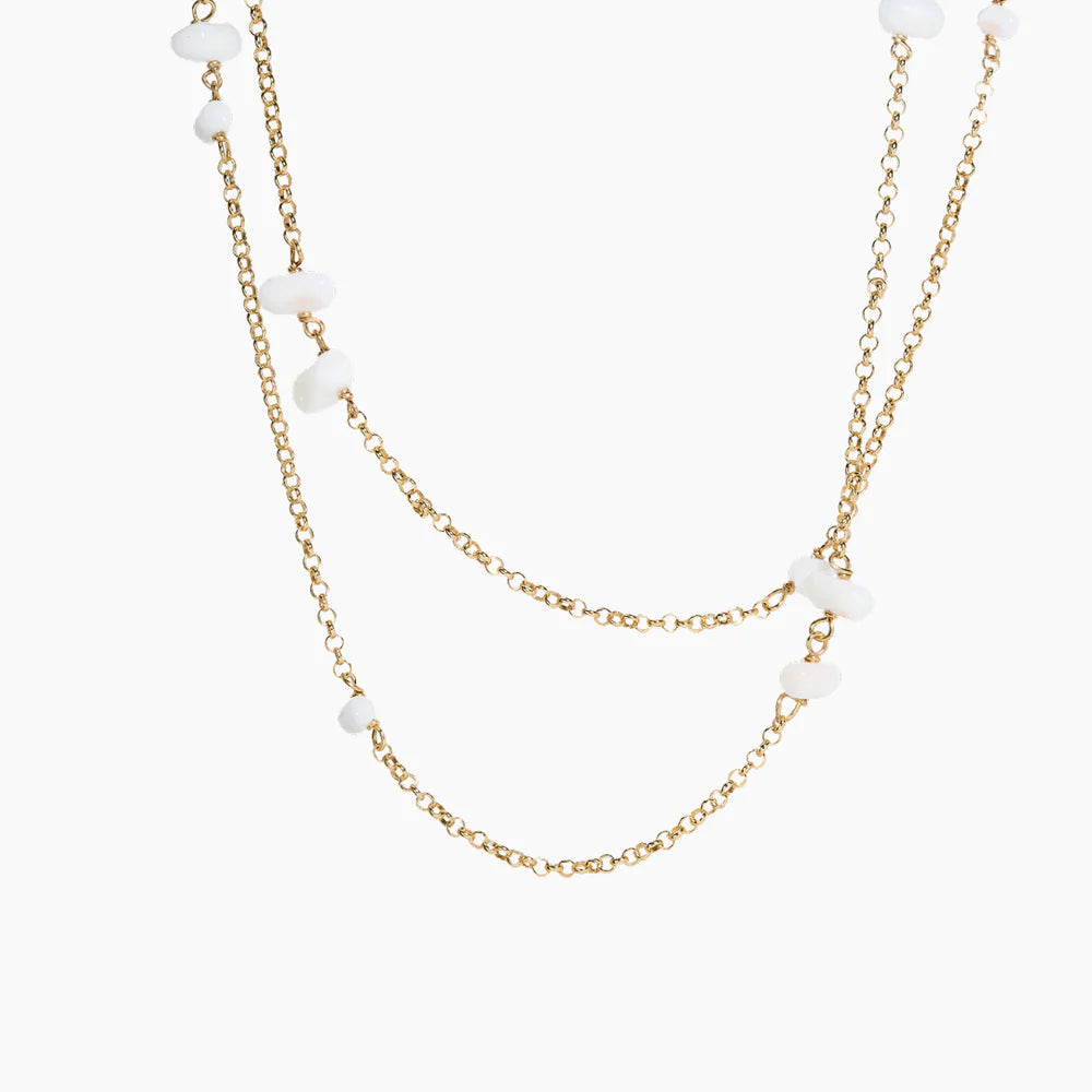 Collana argento LUCEDEIMIEIOCCHI, Collezione Frufru, corallo bianco - LDMO 653