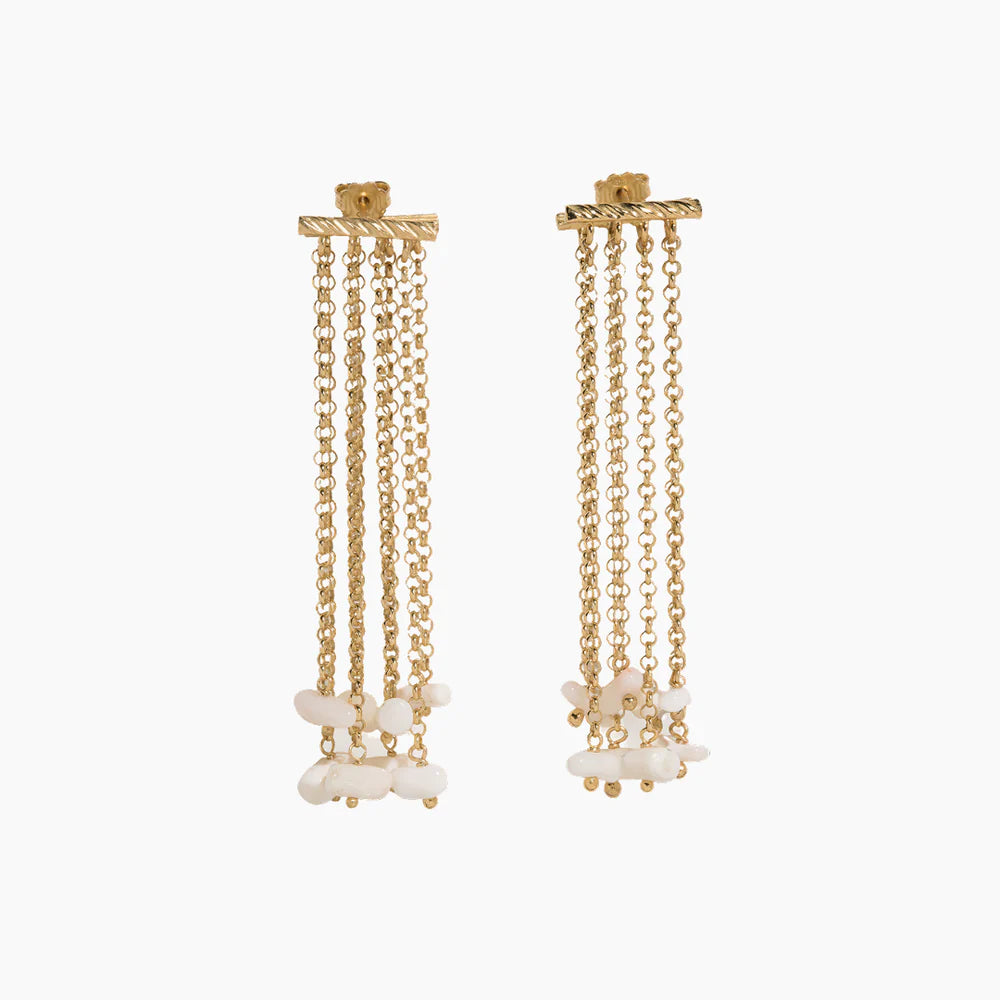 Orecchini argento LUCEDEIMIEIOCCHI, Collezione Frufru, corallo bianco - LDMO 654 bianco