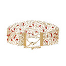 LUCEDEIMIEIOCCHI Choker Alta marea in argento dorato e corallo rosso - LDMO 763 CH