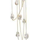 Collana lunga LUCEDEIMIEIOCCHI, in argento dorato e perle scaramazze grigie, Collezione Lola Bold - LDMO 766-grey