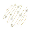 Collana lunga LUCEDEIMIEIOCCHI, in argento dorato e perle scaramazze bianche, Collezione Lola Bold - LDMO 766-white