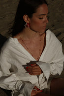 LUCEDEIMIEIOCCHI Collana Frufru in argento dorato e corallo rosso - LDMO 811 COL