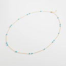 LUCEDEIMIEIOCCHI Collana Frufru in argento dorato e turchese - LDMO 817 COL