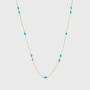 LUCEDEIMIEIOCCHI Collana Frufru in argento dorato e turchese - LDMO 817 COL