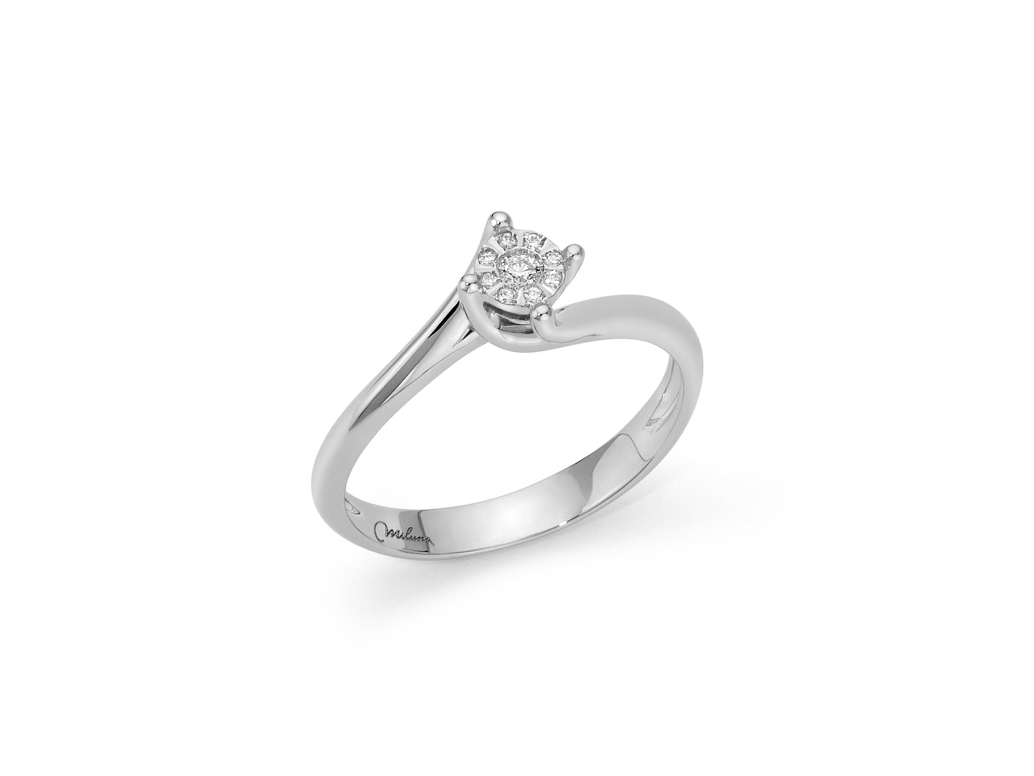 MILUNA SOLITÄRRING AUS WEISSGOLD UND DIAMANTEN - LID3282