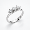 Trilogie-Ring aus Weißgold mit Diamanten – LID3312