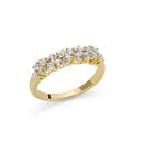 Anello Miluna, collezione Unica Neve Limited Edition, con topazi bianchi in argento dorato - LID3958G