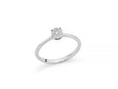 Anello Solitario Miluna Oro Bianco 18KT con 7 Diamanti Naturali - LID4206
