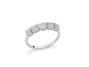 Veretta miluna in oro bianco 18kt e 5 diamanti - LID4210